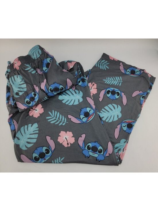 Disney Other - Disney Lilo & Stitch Tropical Lounge Sleep Pants Men's Large Gray Pockets Soft
